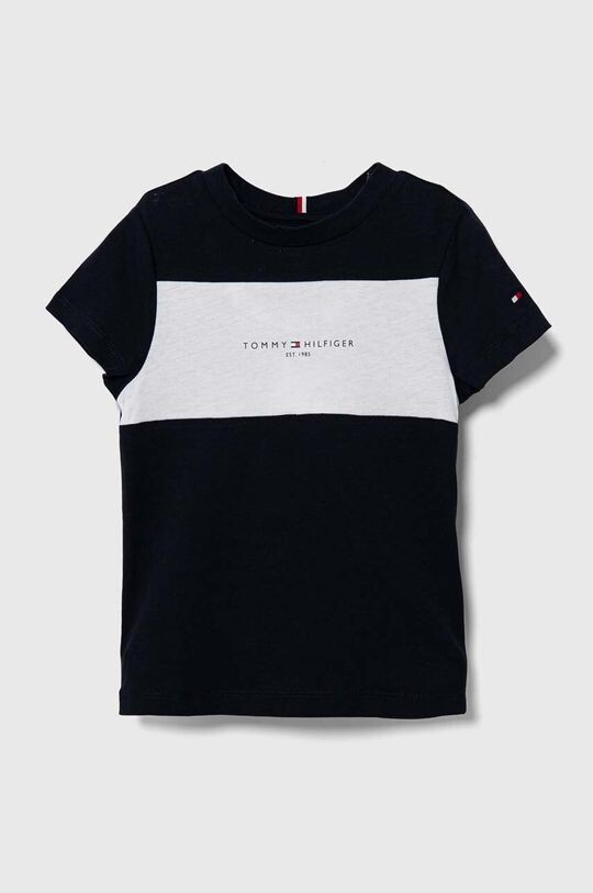 

Детская хлопковая футболка Tommy Hilfiger, темно-синий