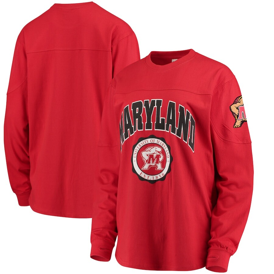 

Футболка с длинным рукавом Pressbox Maryland Terrapins, красный