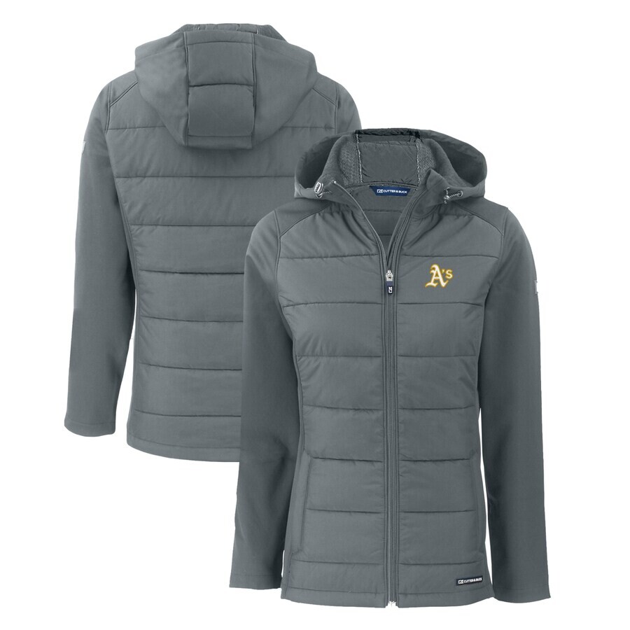 

Толстовка на молнии Cutter & Buck Oakland Athletics, стальной