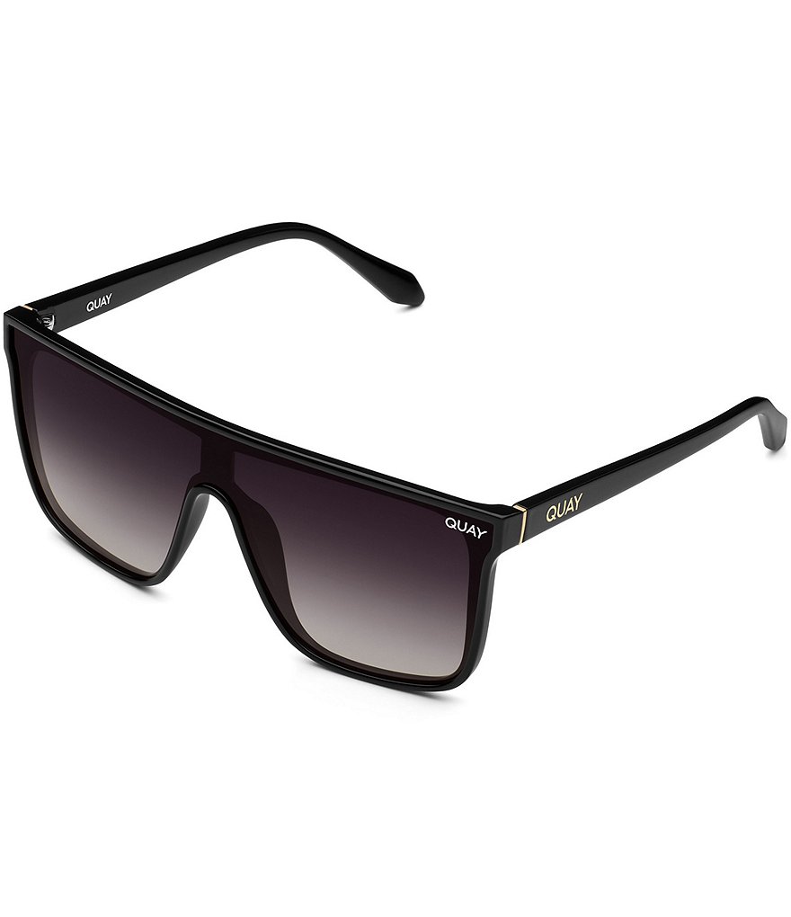 цена Большие поляризованные солнцезащитные очки унисекс Nightfall Quay Australia, диаметр 52 мм, черный