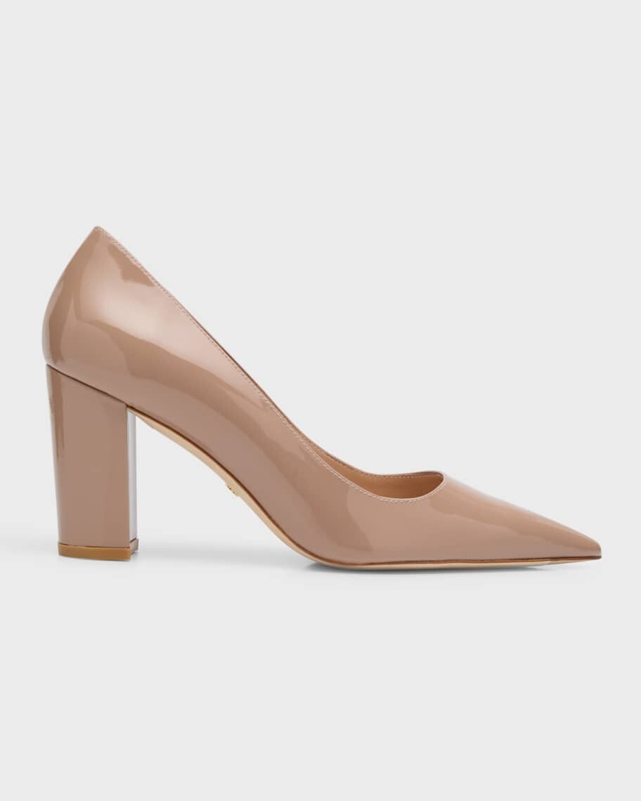 

Туфли-лодочки Stuart из лакированной кожи на блочном каблуке Stuart Weitzman