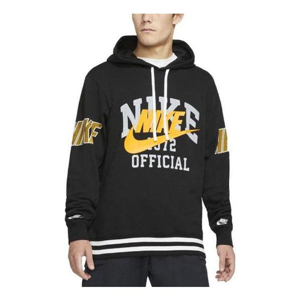 толстовка nike front logo sweatshirt black черный Толстовка Nike large front logo hoodie 'Black', черный