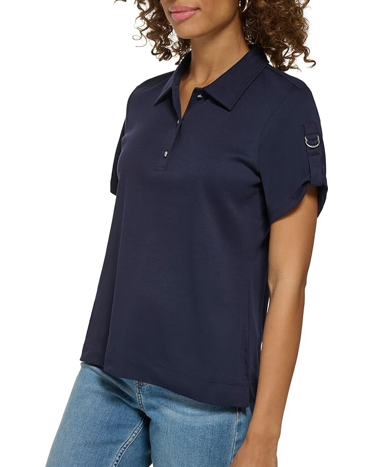 

Поло Calvin Klein Short Sleeve D-Ring Polo, цвет Twilight