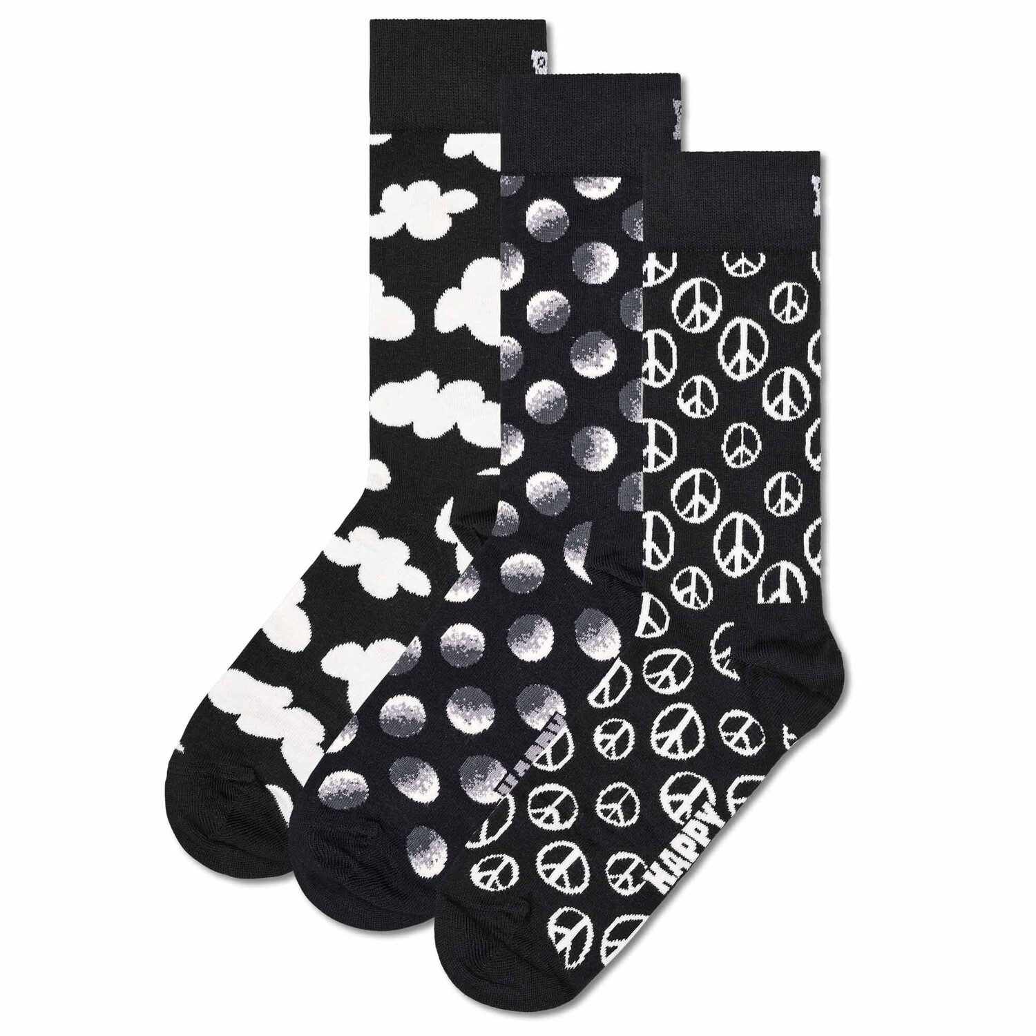

Носки Happy Socks 3 шт, цвет Black and White