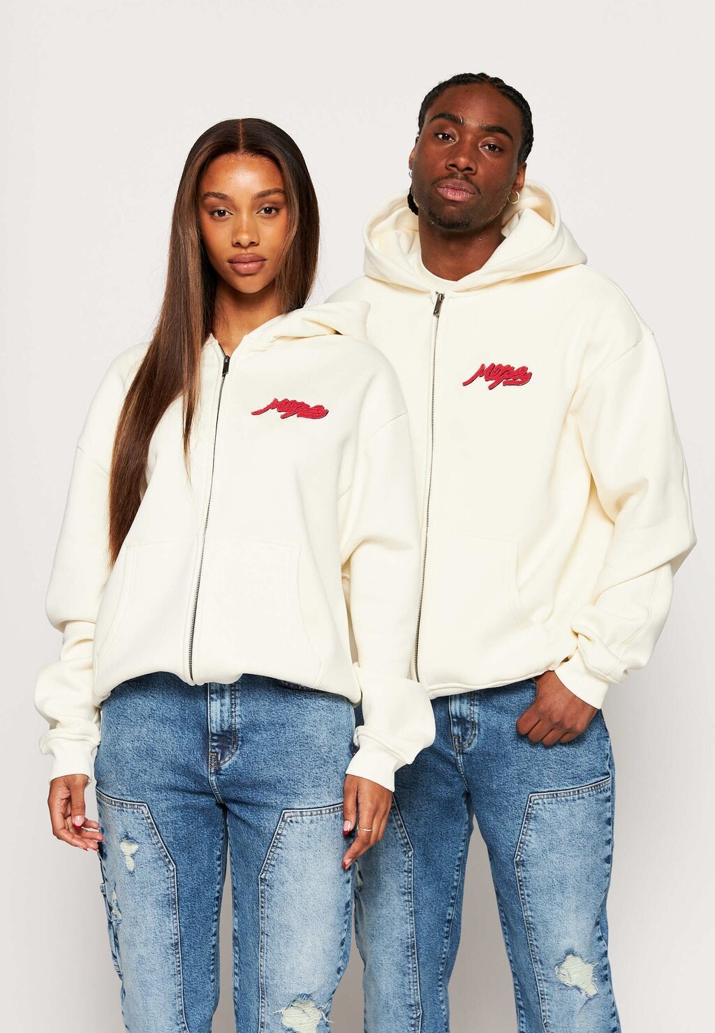 

Толстовка на молнии Multiply Apparel, молочный, Белый