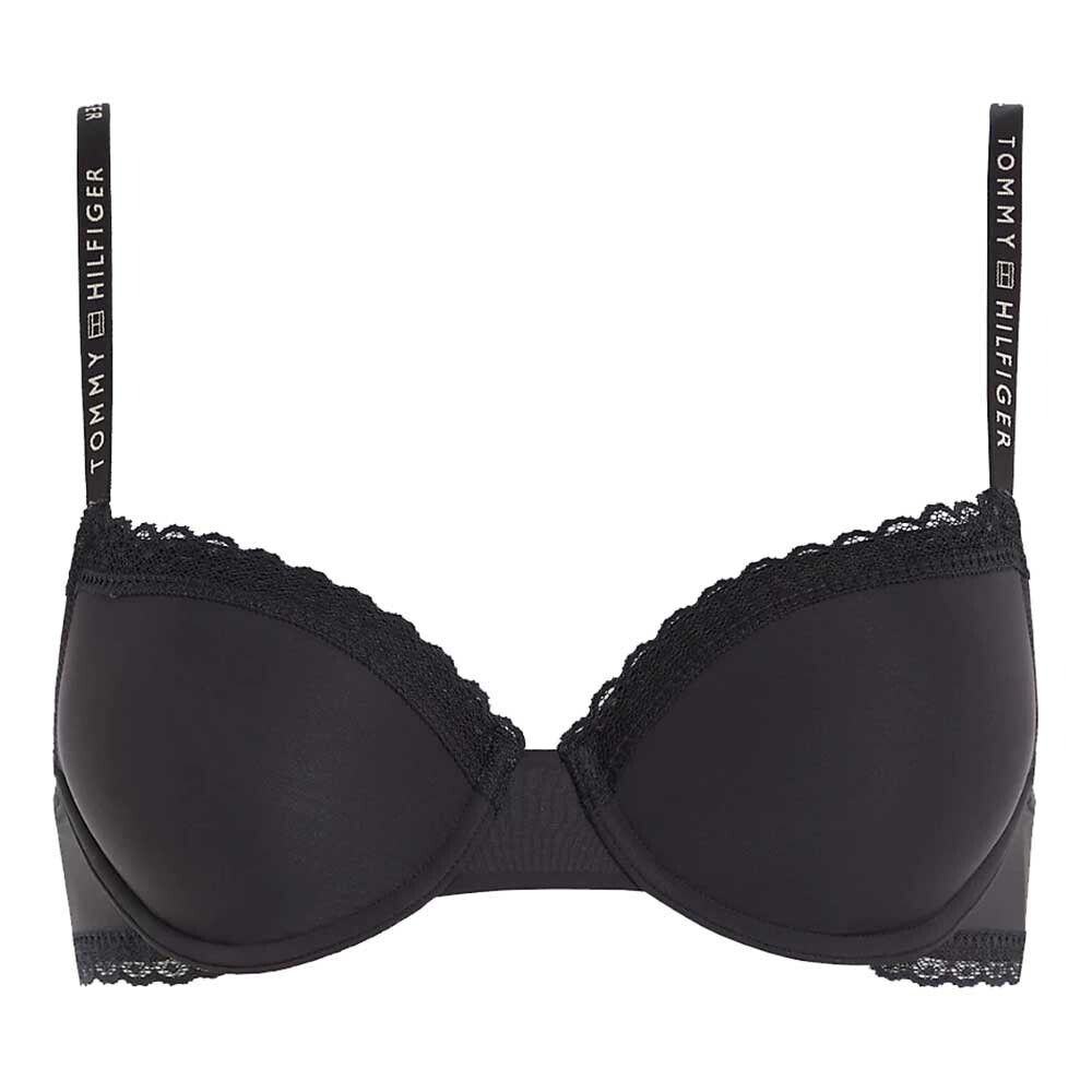 

Бюстгальтер Tommy Hilfiger Tonal Logo Lace Demi, черный