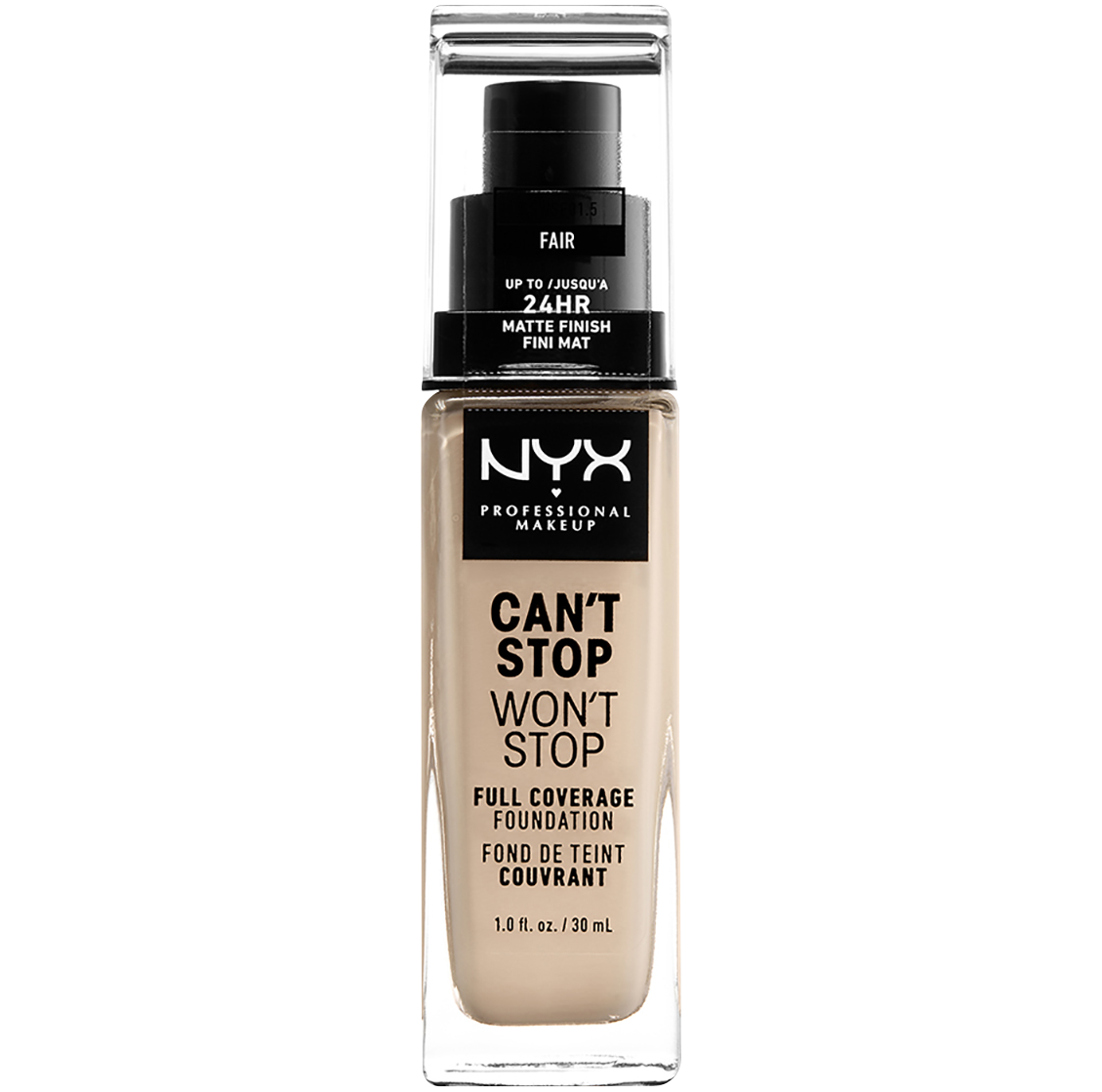 nyx professional makeup total control pro drop foundation тон 10 buff Тональный крем для светлого лица Nyx Professional Makeup Can'T Stop Won'T Stop, 30 мл