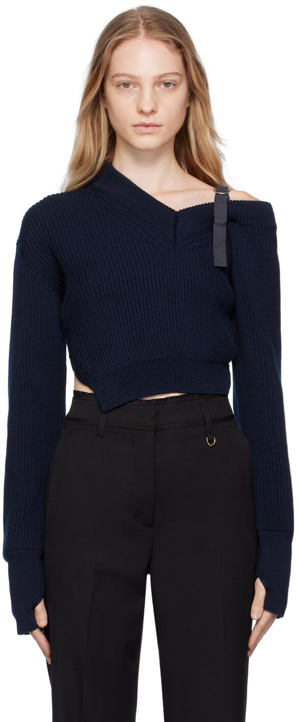 

Синий свитер La Maille Seville Jacquemus
