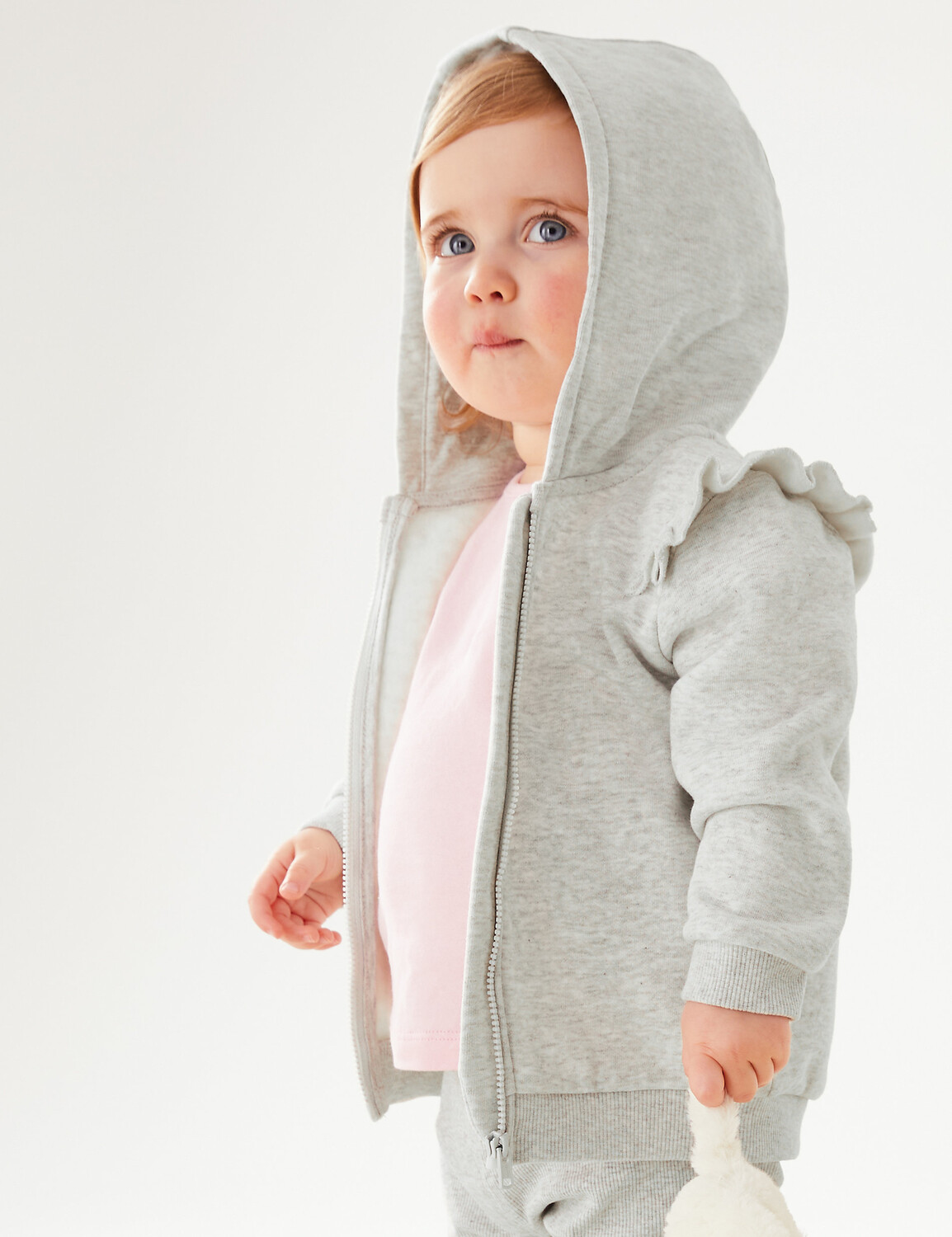 

Толстовка с хлопковой оборкой (0–3 года) Marks & Spencer