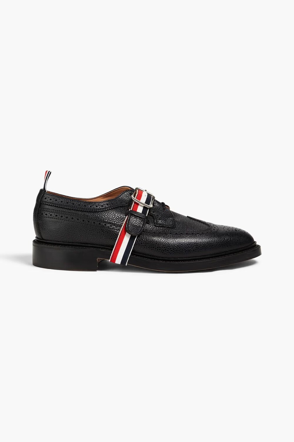 

Броги из перфорированной шагреневой кожи Thom Browne, черный