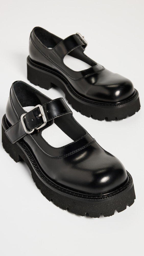 

Балетки MM6 Maison Margiela Side Court Shoes, черный