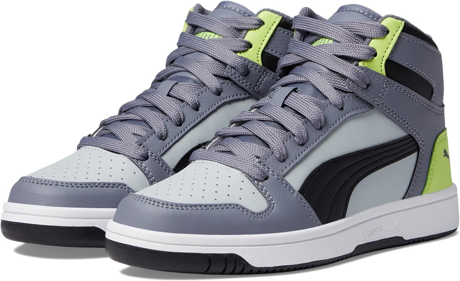 

Кроссовки Rebound Layup Synthetic Leather PUMA, цвет Gray Tile/Puma Black/Platinum Gray/Lily Pad