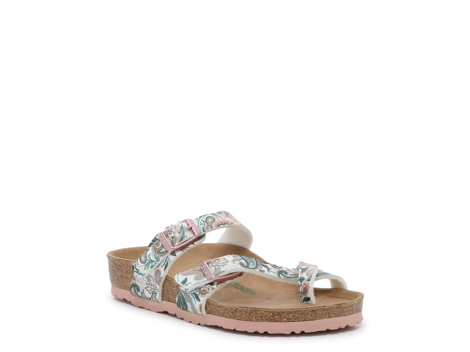 

Сандалии детские Birkenstock Mayari, слоновая кость / зеленый / розовый