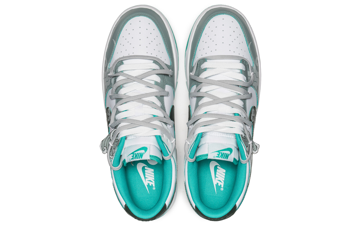 

Кроссовки Nike Dunk Skateboarding Shoes Men Low-top Green/white/gray, зеленый
