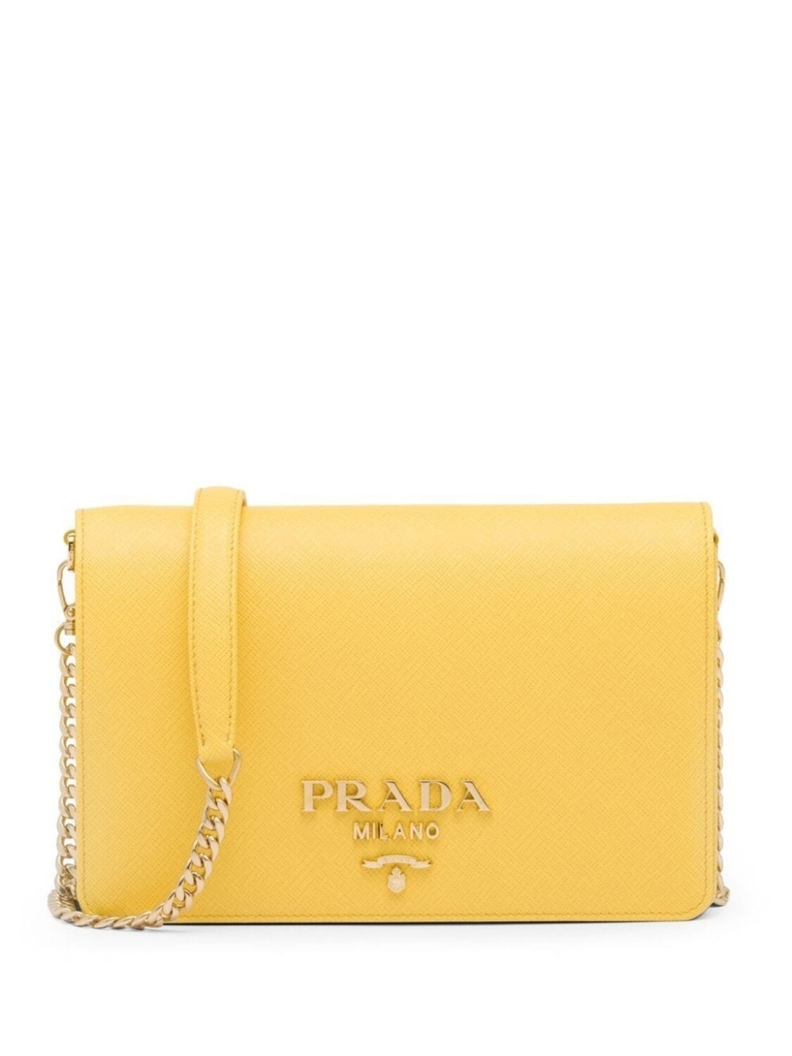 

Prada мини-сумка из сафьяновой кожи, желтый