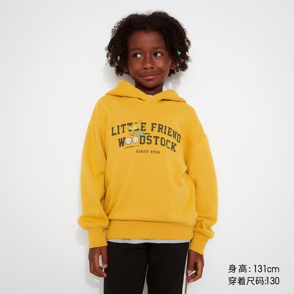 

Толстовка Uniqlo Peanuts Snoopy унисекс с капюшоном и длинными рукавами, желтый
