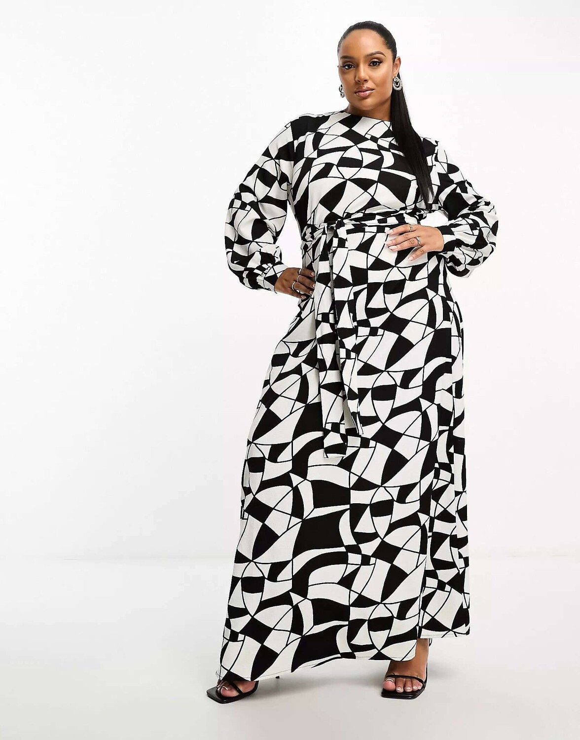 

Платье макси с поясом и поясом ASOS DESIGN Curve