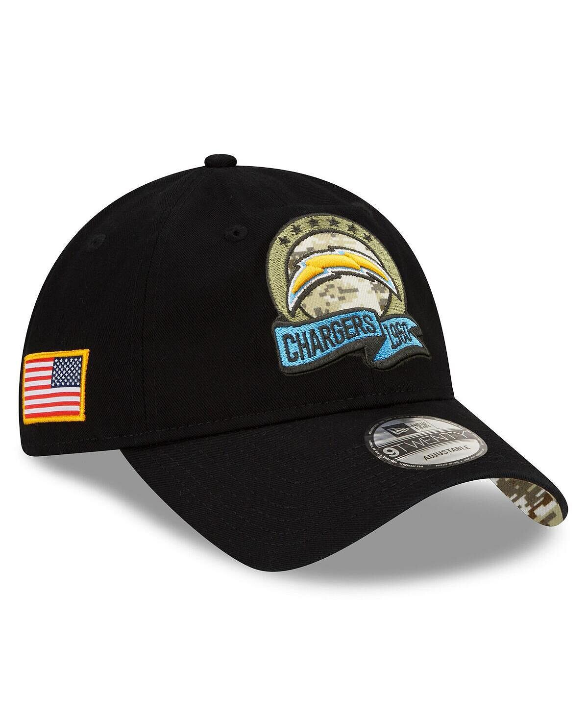 

Мужская черная регулируемая кепка Los Angeles Chargers 2022 Salute To Service 9TWENTY New Era