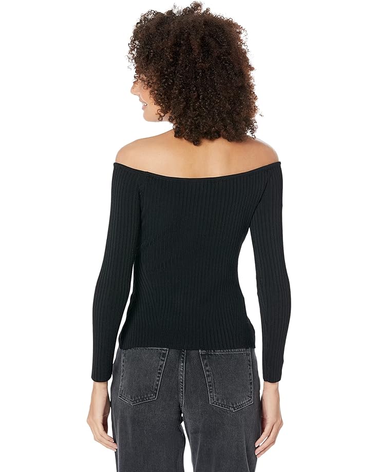 Свитер BCBGMAXAZRIA Off-the-Shoulder Sweater, черный
