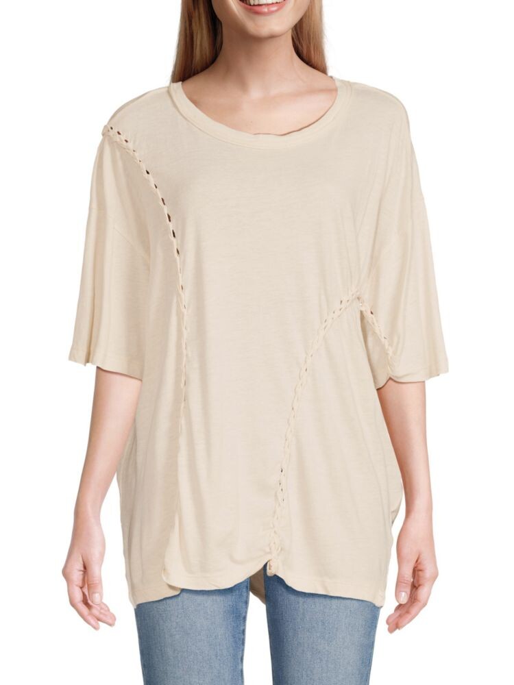 

Футболка миди Moonlit Free People, бежевый