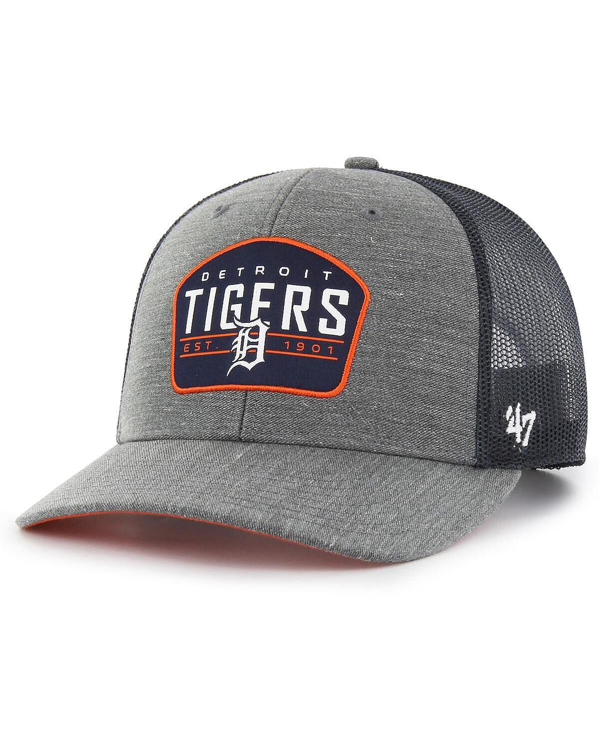 

Мужская темно-серая кепка Detroit Tigers Slate Trucker Snapback '47 Brand