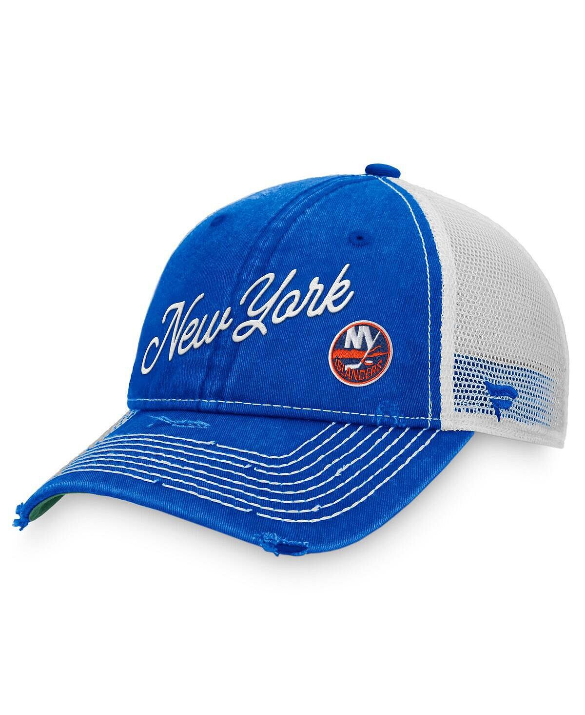 

Мужская брендовая кепка Royal New York Islanders в винтажном стиле Sport Resort Trucker Snapback Fanatics