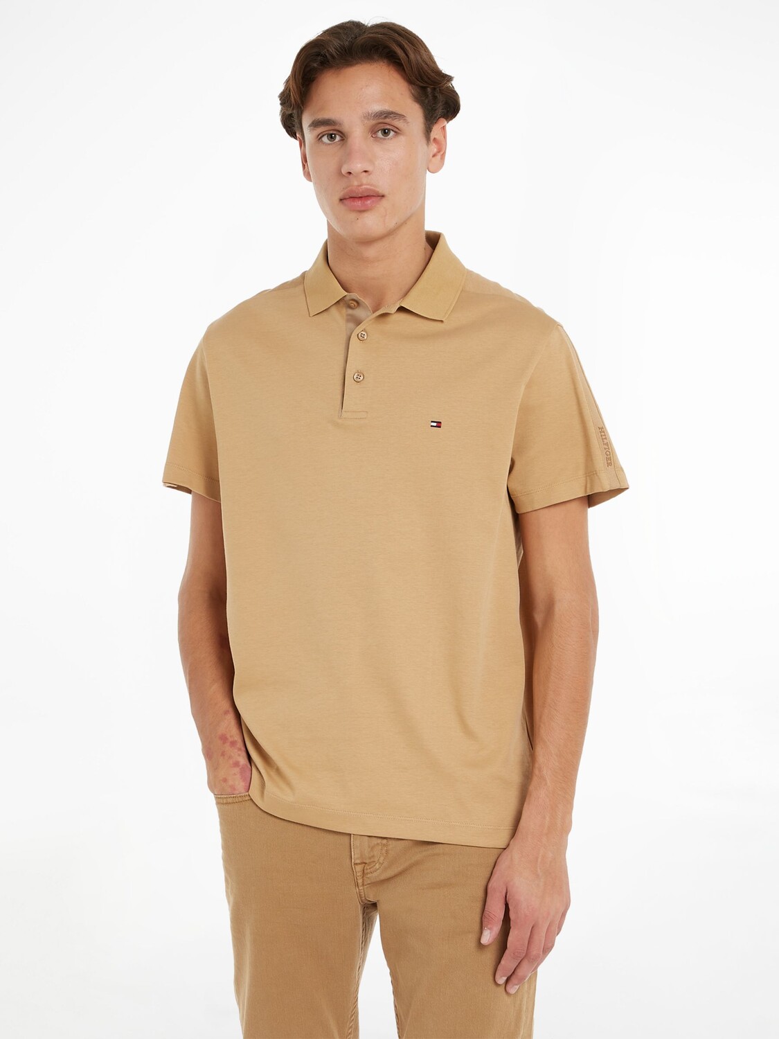 

Рубашка поло Tommy Hilfiger Regular, классический хаки