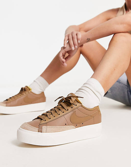 

Коричневые кроссовки Nike Blazer Low Platform, Коричневый