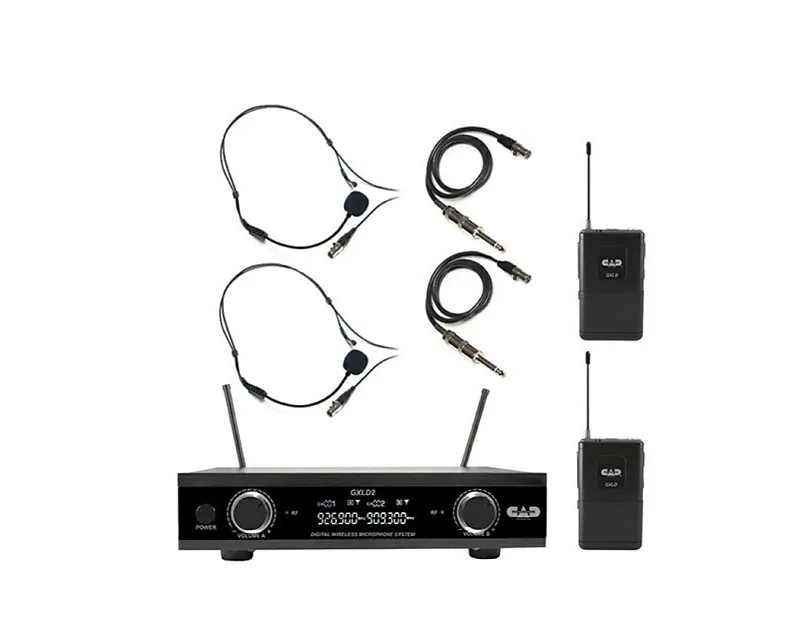 Беспроводная микрофонная система CAD Audio GXLD2BBAI Dual Channel Dual Bodypack Wireless Microphone System. AI Frequency