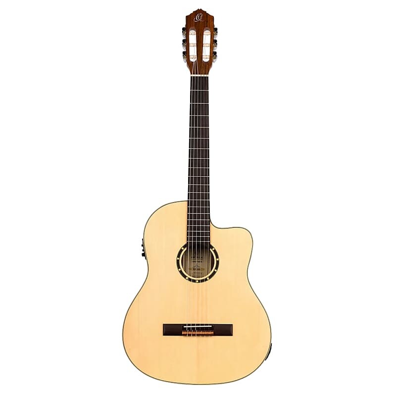 

Акустическая гитара Ortega RCE125SN Family Series Thinline Acoustic-Electric Classical Guitar Satin Natural w/Gig Bag