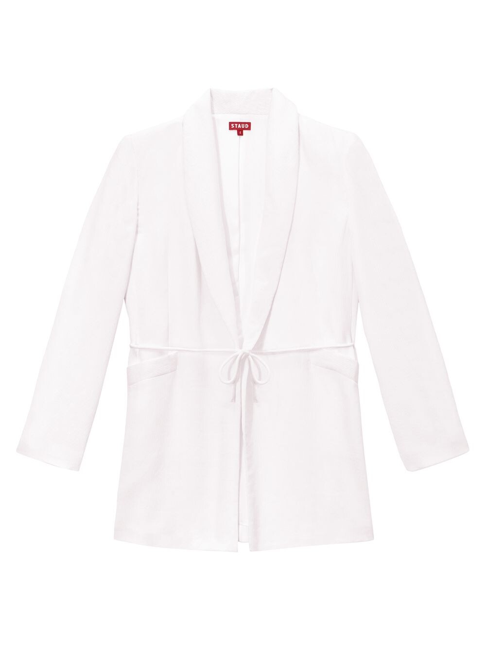 

Мини-платье Everly Blazer с запахом STAUD, белый