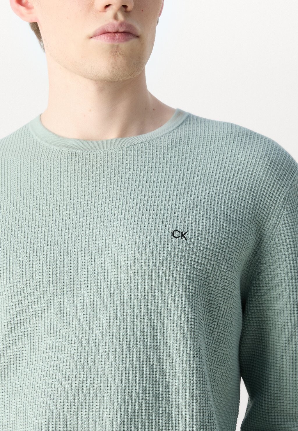 

Джемпер WAFFLE STRUCTURE SWEATER Calvin Klein, серый