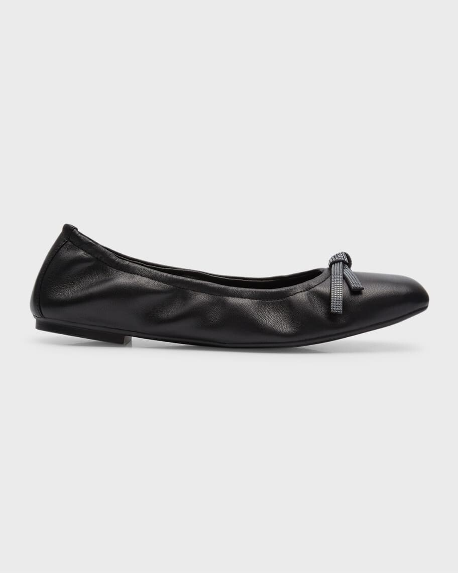 

Балетки с бантом из овечьей кожи SW Stuart Weitzman