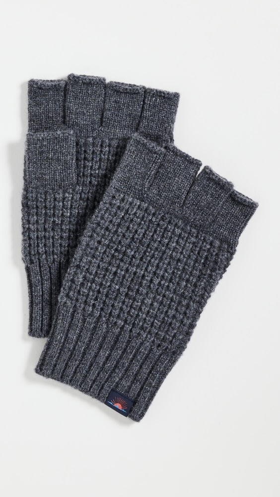 

Перчатки Faherty Waffle Fingerless, угольный