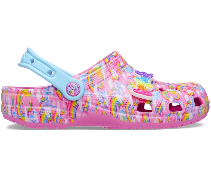 

Классические сабо Lisa Frank с единорогом 2 Crocs мужские, цвет Taffy Pink