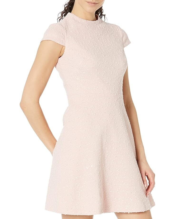 

Платье Vince Camuto Boucle Knit Cap Sleeve Fit-and-Flare, цвет Blush