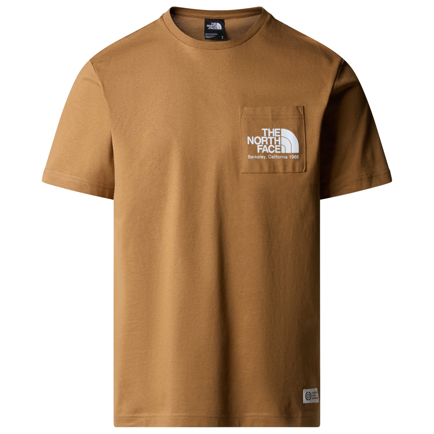 футболка the north face размер s оранжевый Футболка The North Face Berkeley California Pocket S/S Tee, цвет Utility Brown