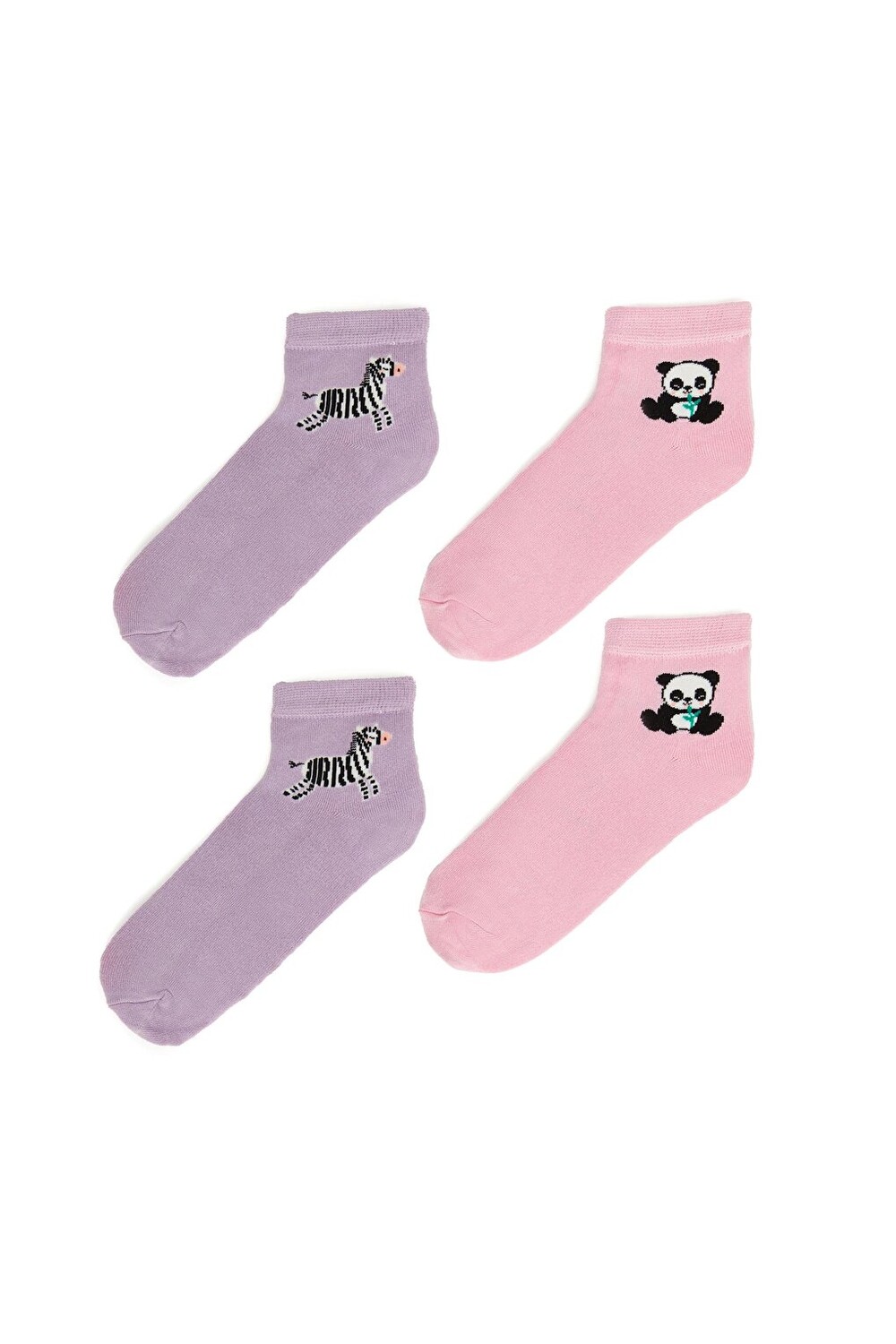 

Набор из 2 коротких носков Bamboo Panda Zebra ECROU