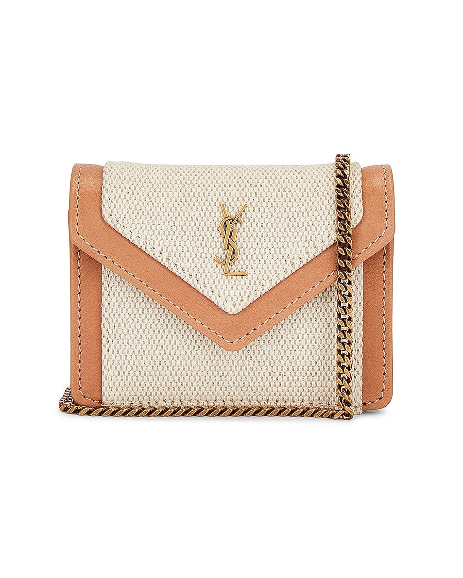 

Сумка кросс-боди Saint Laurent Micro Gaby, цвет Brut & Vintage Brown Gold