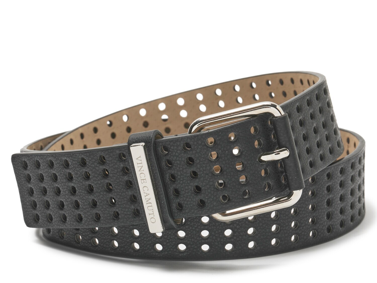

Ремень Vince Camuto Studio Five Row Dot, черный