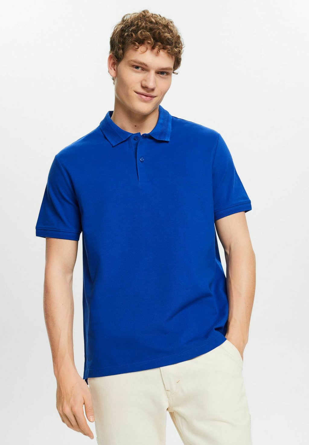 Рубашка-поло Esprit, цвет bright blue рубашка поло solid esprit цвет light blue
