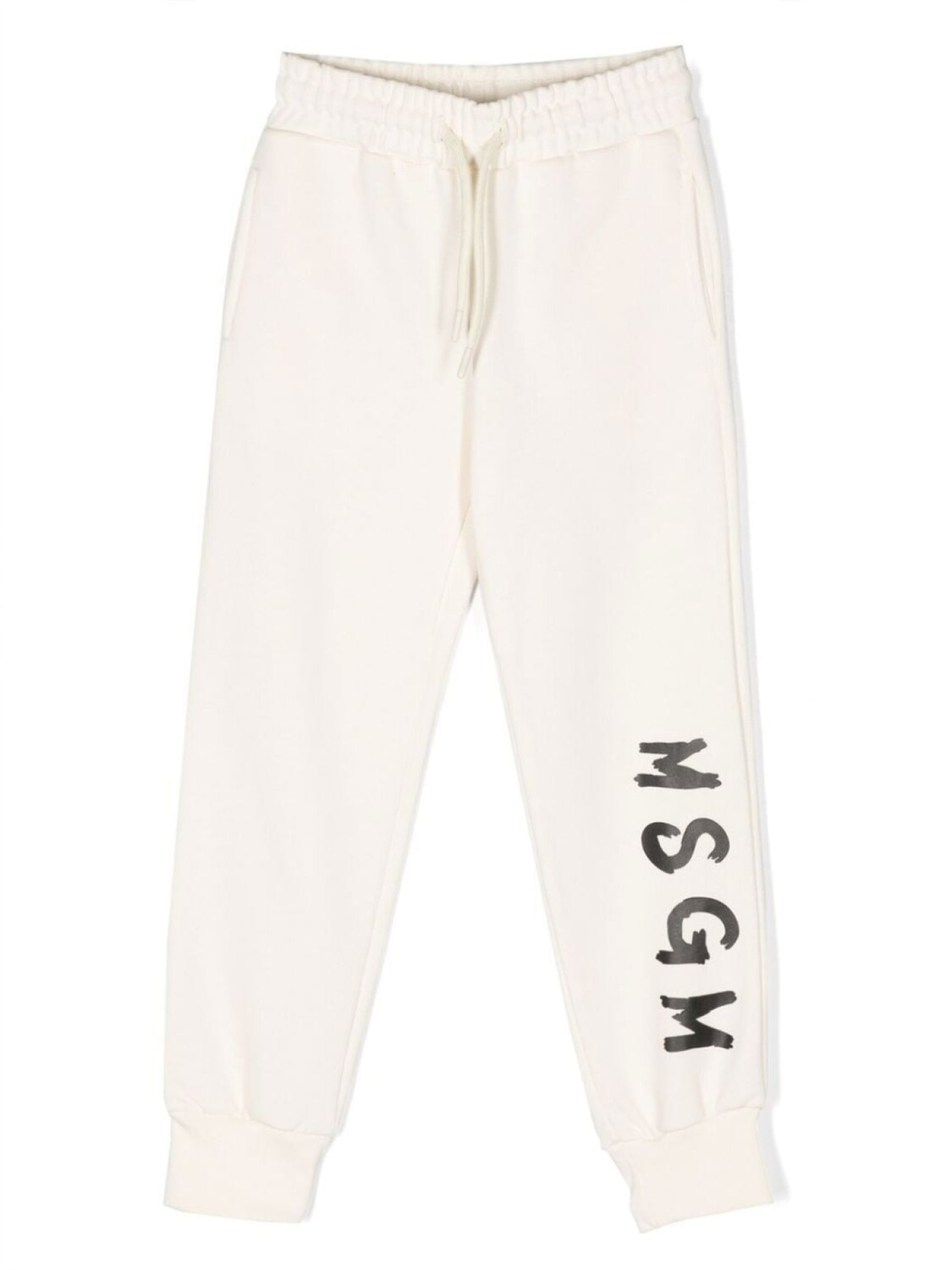 

Спортивные брюки с кулиской и логотипом MSGM Kids, бежевый