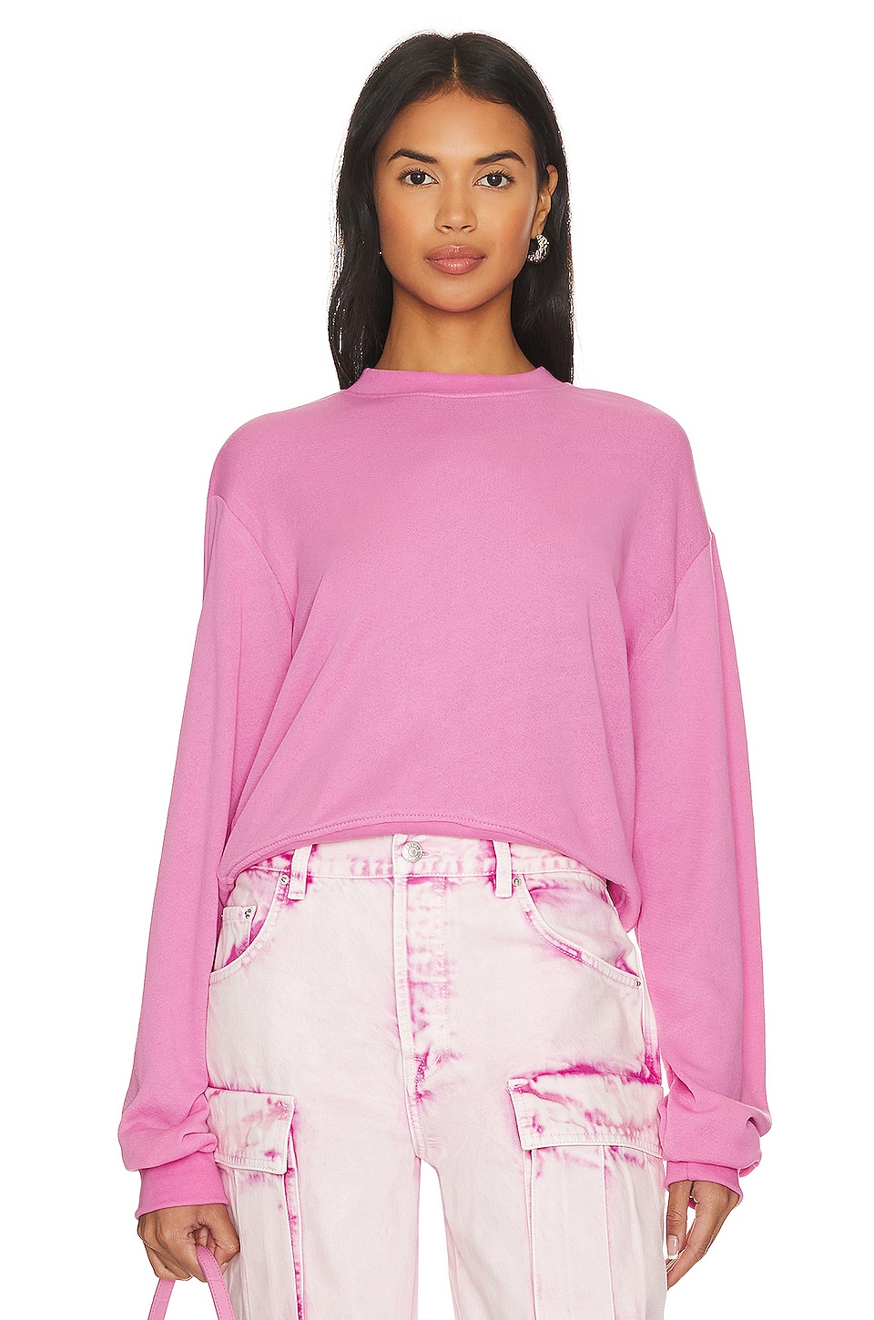 Пуловер Michael Lauren Exon Crop, цвет Party Pink