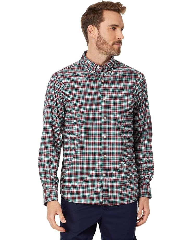 

Рубашка Vineyard Vines Plaid On-The-Go Brrr Shirt, цвет Plaid Crimson
