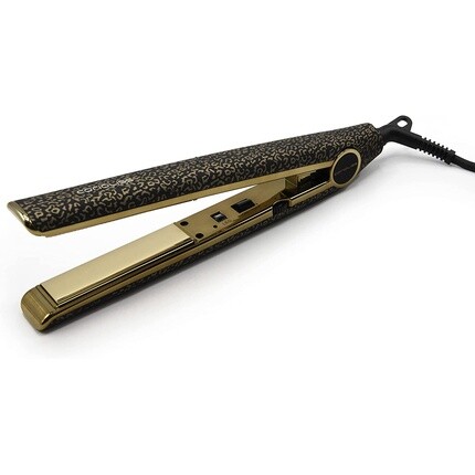 

Выпрямитель для волос C1 Профессиональные титановые пластины Flat Iron Leopard Gold Soft Touch - вилка стандарта Великобритании, Corioliss