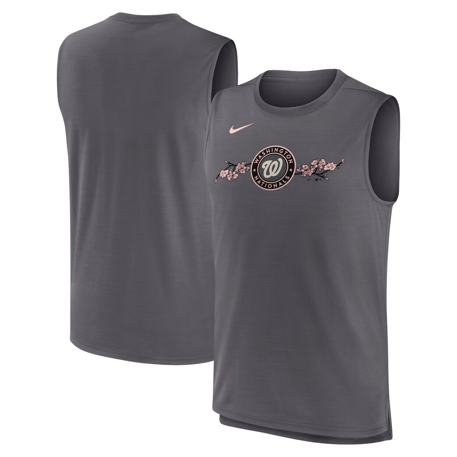 

Мужская серая майка Washington Nationals City Connect Muscle Tank Nike, Серый