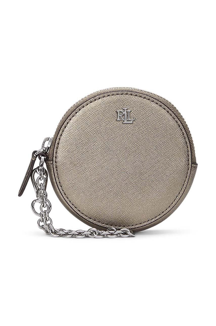 

Кожаный кошелек Lauren Ralph Lauren, серый