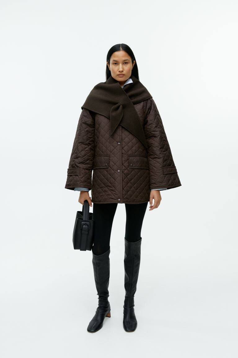 

Стеганая куртка H&M, коричневый