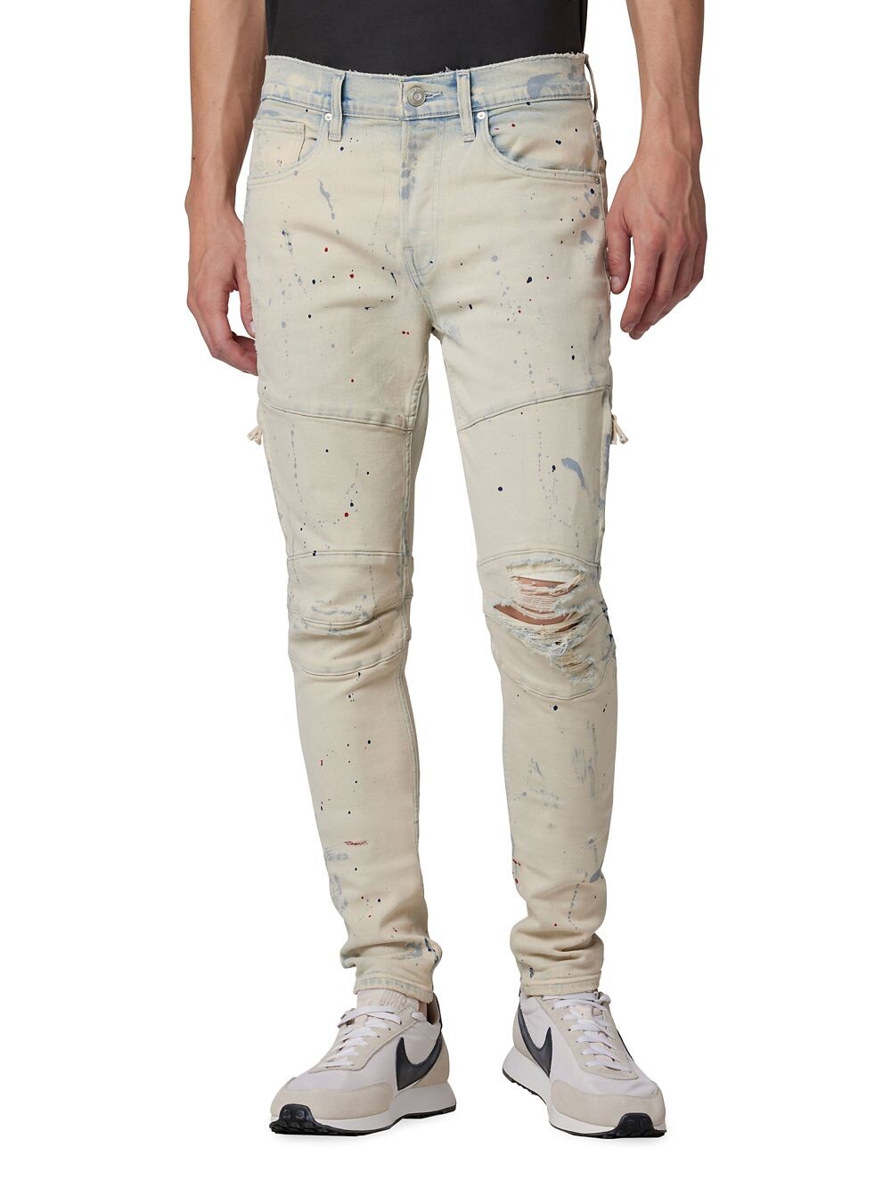 

Джинсы скинни Zack Biker Hudson Jeans, белый
