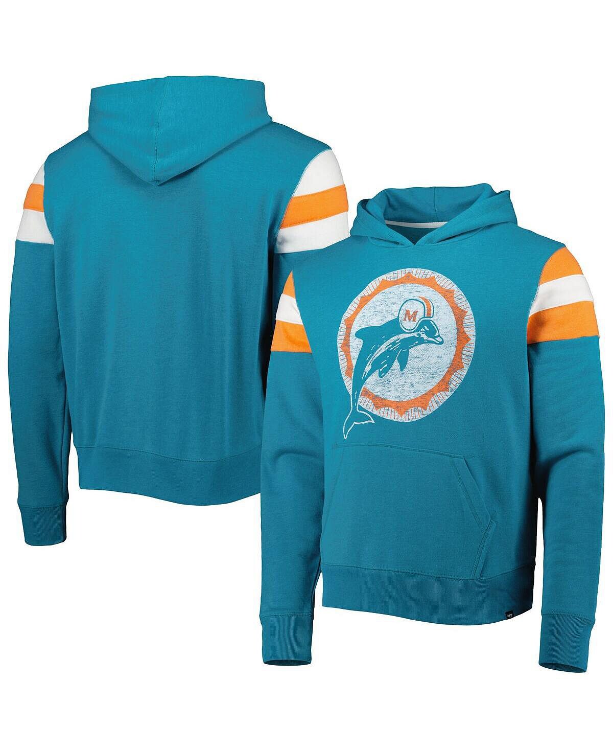 

Мужской пуловер с капюшоном Aqua Miami Dolphins Legacy Premier Nico '47 Brand